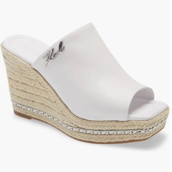 Shoes Karl Lagerfeld Paris Womens 95 M Espadrille Corissa Wedge